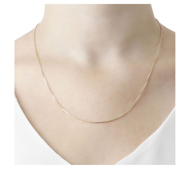 Veronese 18K Clad 20" Fine Box Chain Necklace — View 5