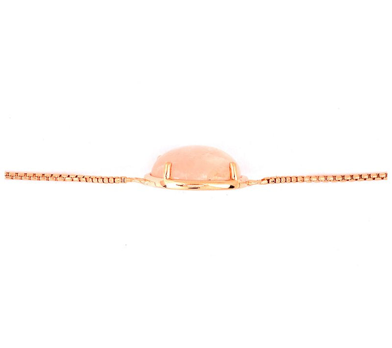 Affinity Gems 14K Plated Sterling Rose Quartz Bracelet — View 7