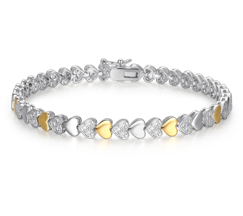 Diamonique Two-Tone Tennis Bracelet — Main view