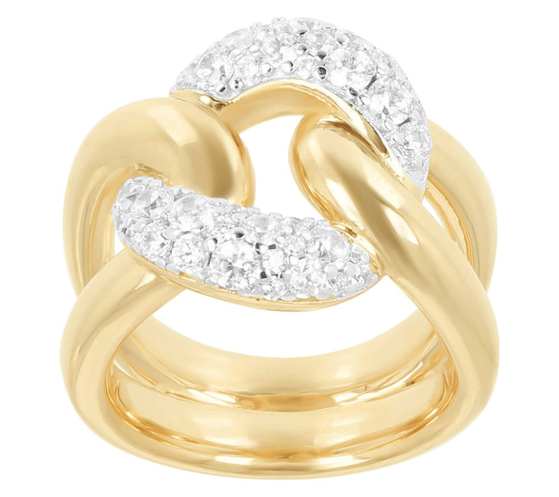 Louis Dell'Olio Pave Curb Link Ring, Sterling Slver — View 7