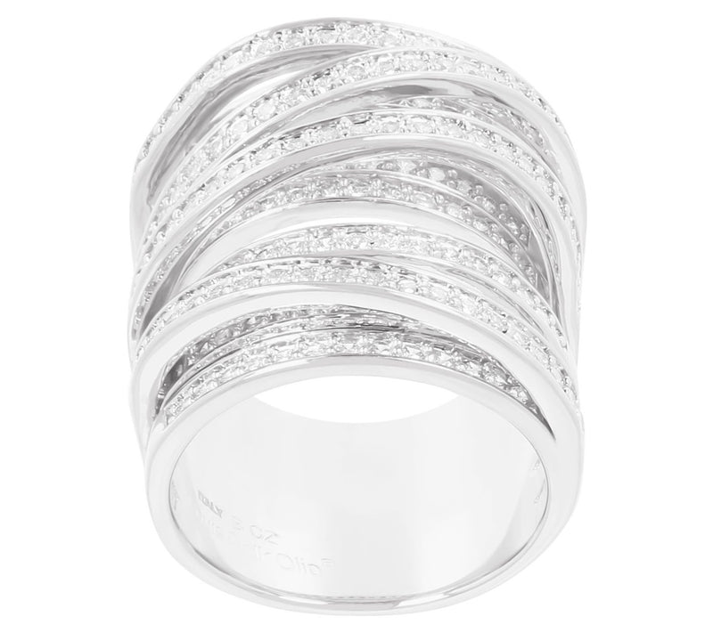Louis Dell'Olio Pave Crossover Design Ring — View 5