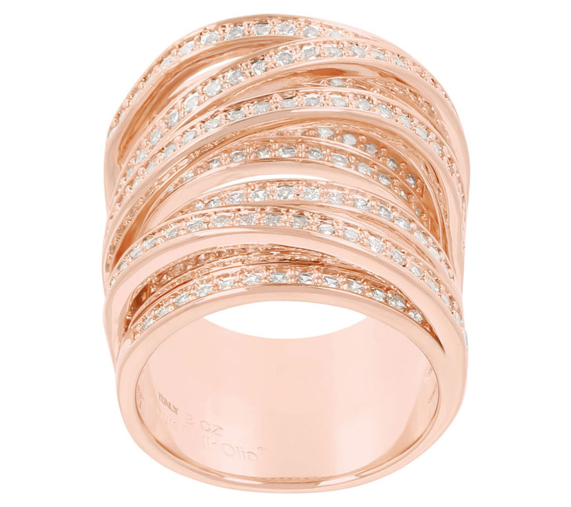 Louis Dell'Olio Pave Crossover Design Ring — Main view