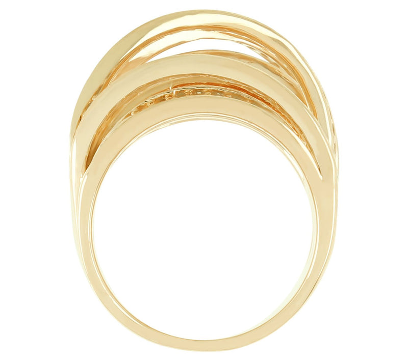 Louis Dell'Olio Pave Crossover Design Ring — View 9