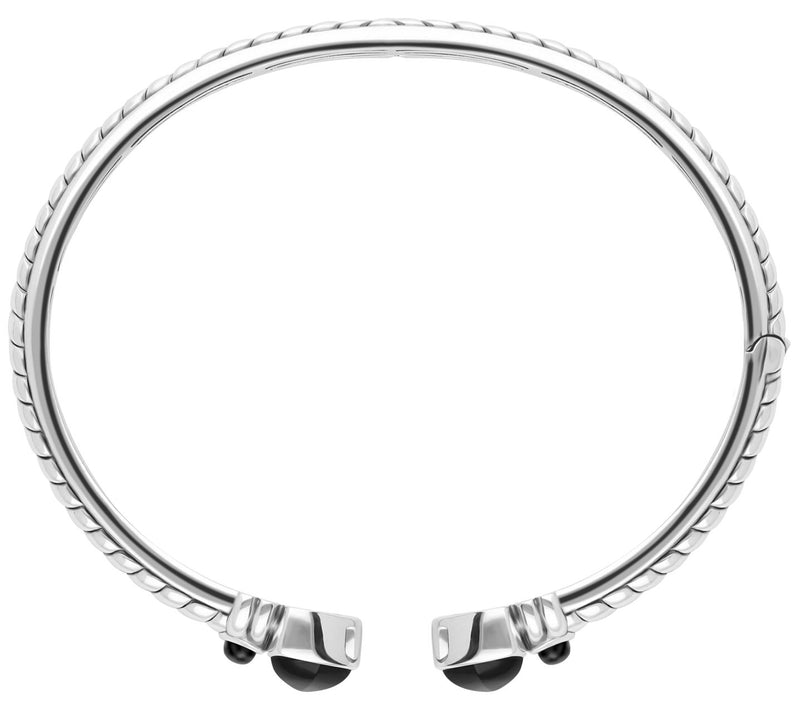 Tiffany Kay Studio Sterling Herringbone Black Onyx Cuff — View 3