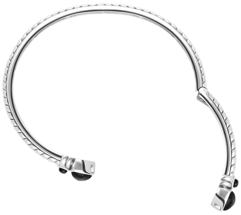 Tiffany Kay Studio Sterling Herringbone Black Onyx Cuff — View 4
