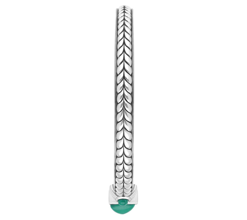 Tiffany Kay Studio Sterling Herringbone Malachite Cuff — View 2
