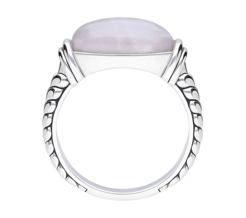 Tiffany Kay Studio Sterling Herringbone Rose Qu artz Ring — View 2