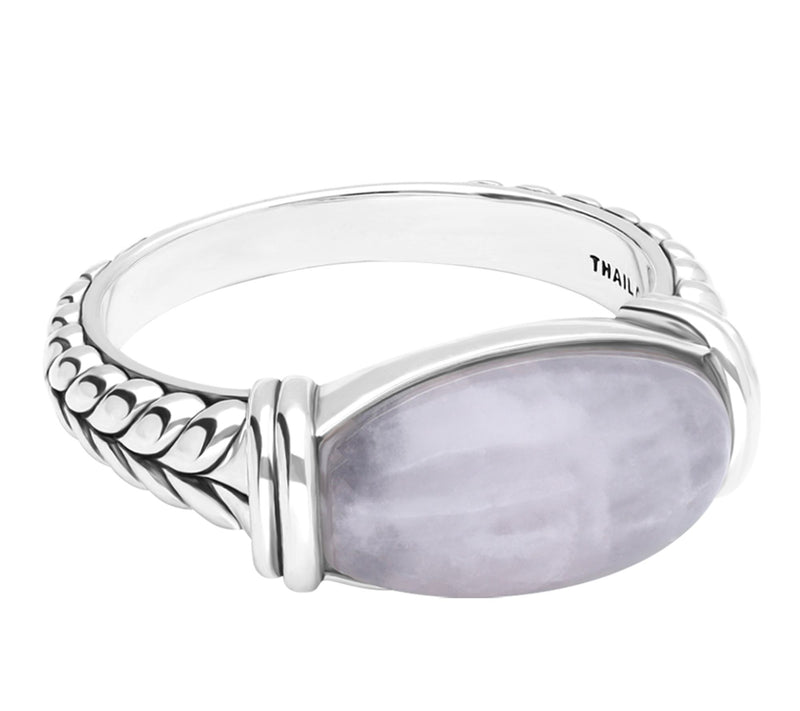 Tiffany Kay Studio Sterling Herringbone Rose Qu artz Ring — Main view