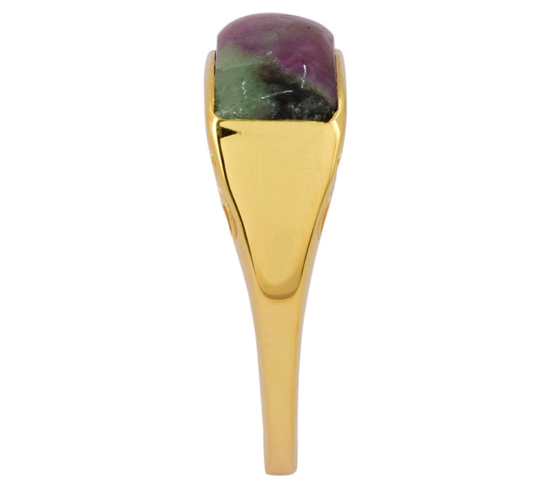 Affinity Gems Ruby Ziosite Ring, 14K Gold Plated — View 7