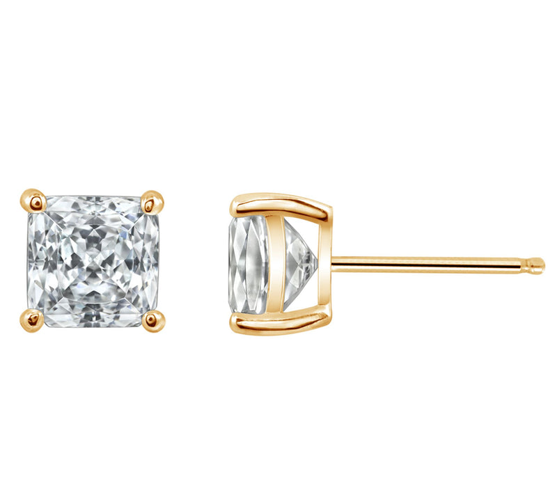Diamonique 35th Anniversary 3.00 cttw Square Cu t Stud Earring — View 5