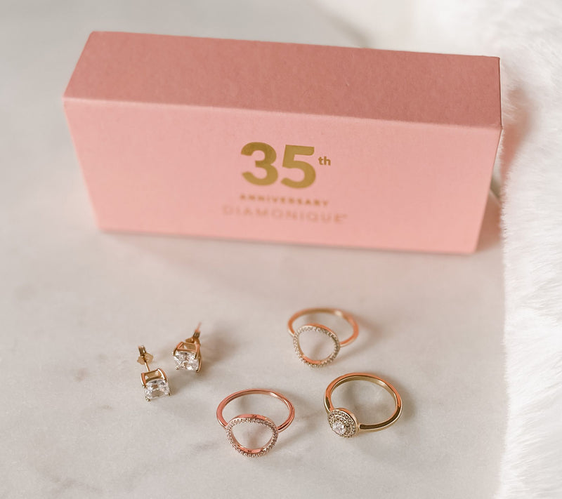 Diamonique 35th Anniversary 3.00 cttw Square Cu t Stud Earring — View 7
