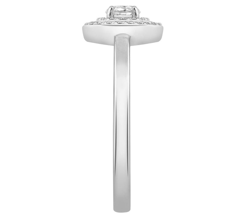 Diamonique 35th Anniversary Double Halo Ring, Sterling — View 6