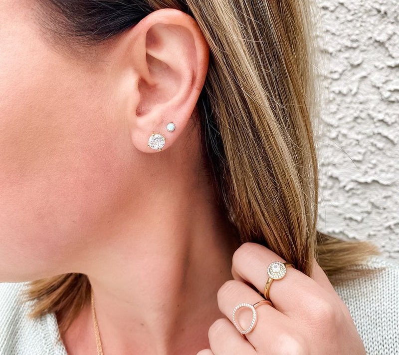 Diamonique 35th Anniversary Double Halo Ring, Sterling — View 10