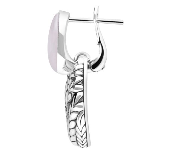 Tiffany Kay Studio Sterling Rose Quartz Doorknocker Earrings — View 4