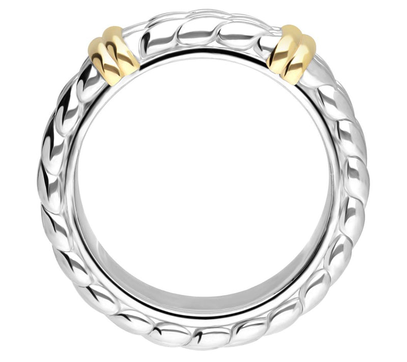 Tiffany Kay Studio Two-Tone Herringbone Band Ri ng — View 2