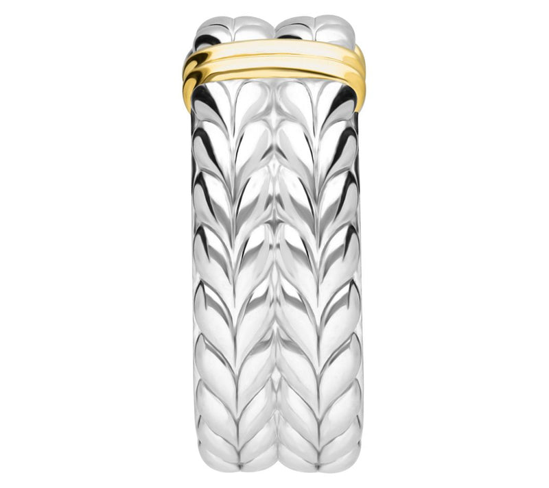 Tiffany Kay Studio Two-Tone Herringbone Band Ri ng — View 3