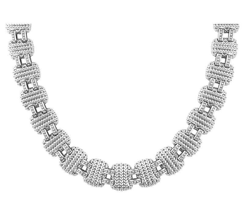Tiffany Kay Studio Sterling Silver Herringbone Link Necklace — View 3
