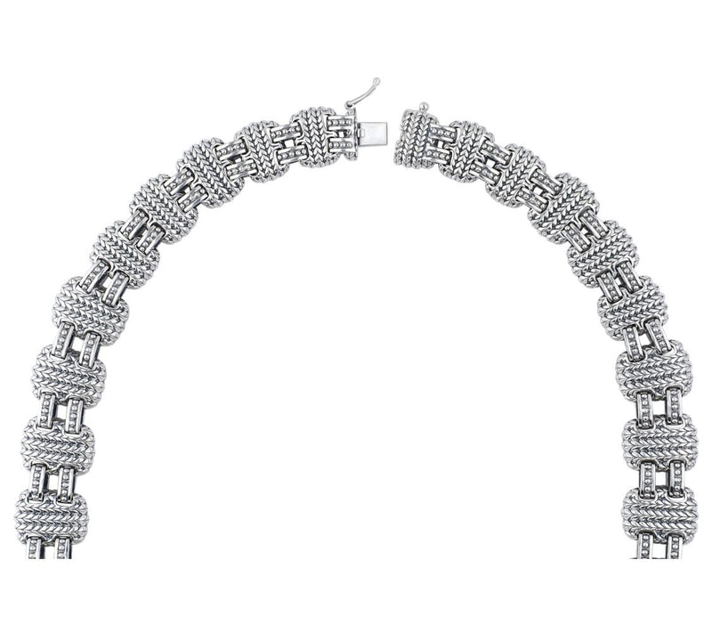 Tiffany Kay Studio Sterling Silver Herringbone Link Necklace — View 5