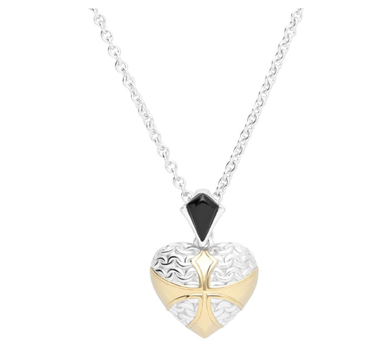 Tiffany Kay Studio Two-Tone Renaissance Heart Pendant w/ Chain — View 3