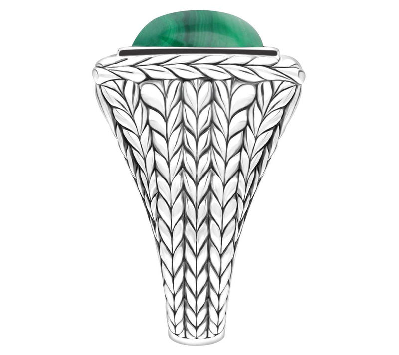 Tiffany Kay Studio Sterling Herringbone M alachite Ring — View 3