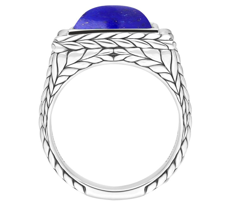 Tiffany Kay Studio Sterling Pinched Herringbone Lapis Ring — View 2