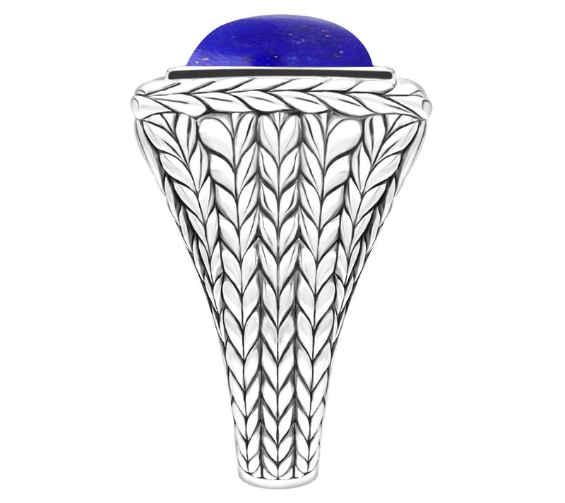 Tiffany Kay Studio Sterling Pinched Herringbone Lapis Ring — View 3