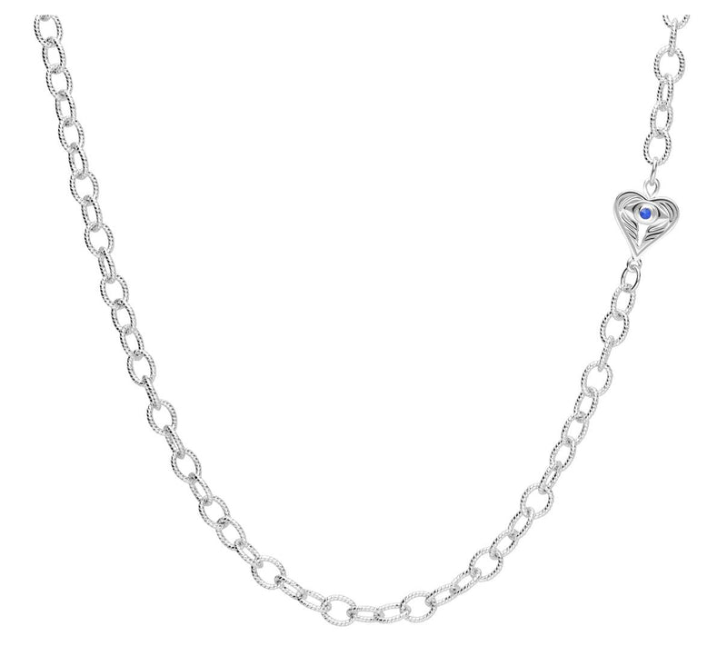 Goddaughters Sterling Silver Birthstone H eart Necklace — View 19