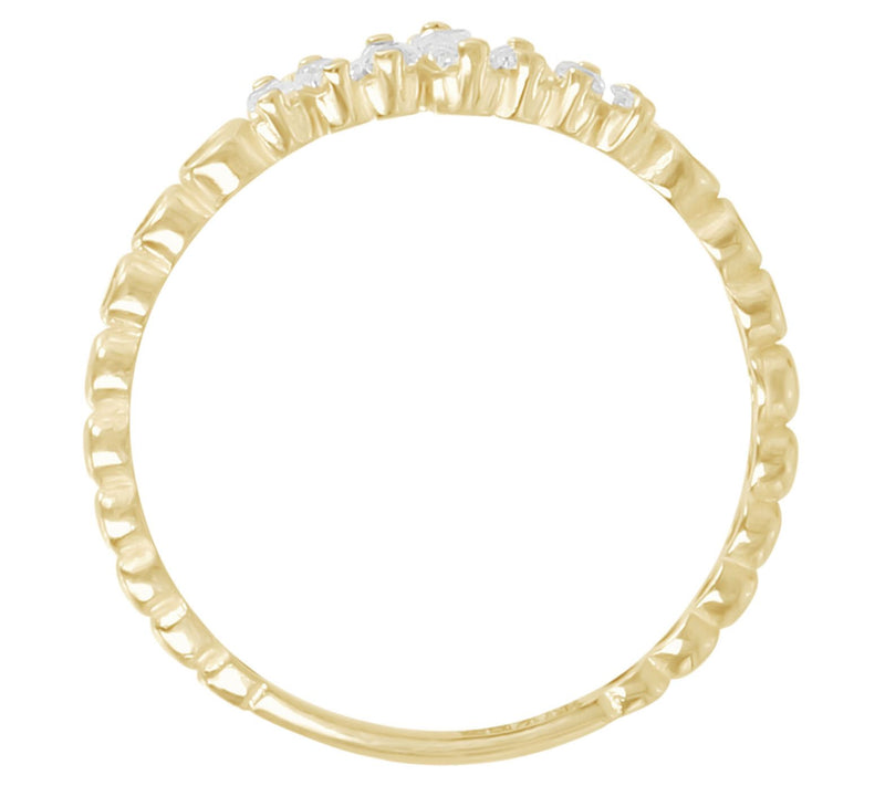 Diamonique 0.25 cttw Baguette Cut Band Ring, 14 K Gold — View 6