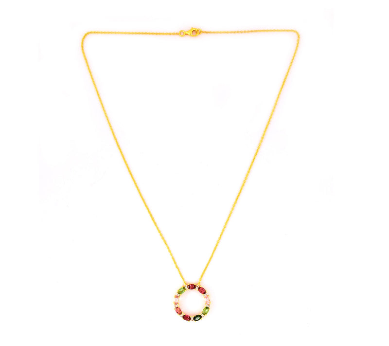 Affinity Gems Multi-Gemstone Necklace, 14K Plated Gold — View 4
