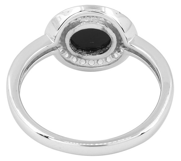 Affinity Gems B lack Spinel & W hite Topaz Ring , Sterling Silv — View 5