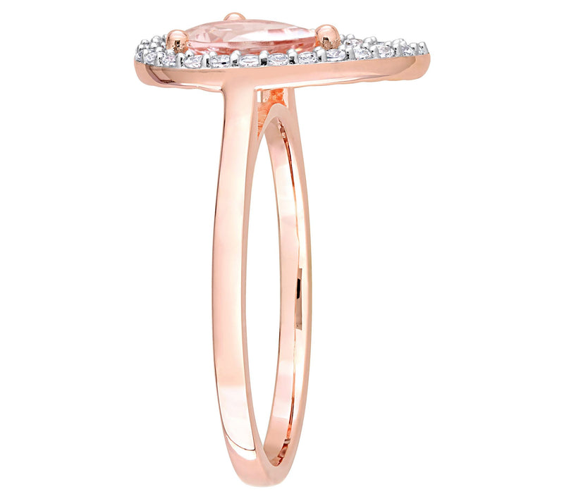Affinity Gems Morganite & Topaz Ring, 18K Gold Plated — View 4