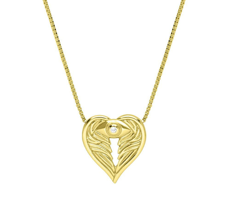 Goddaughters 14K Gold Clad Diamond Angel Eye Ne cklace — Main view