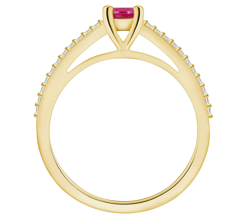 Affinity Gems Precious Gemstone & Diamond Ring, 14K Gold — View 8
