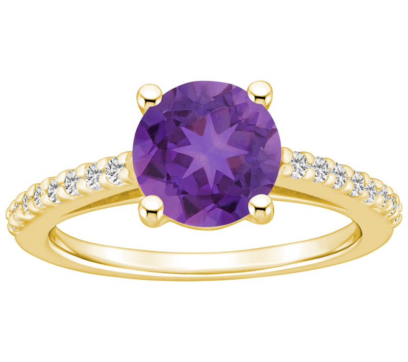 Affinity Gems Gemstone & 0.20 cttw Diamond Ring , 14K Gold — Main view