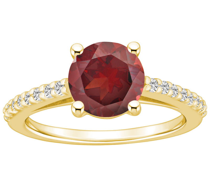 Affinity Gems Gemstone & 0.20 cttw Diamond Ring , 14K Gold — View 11