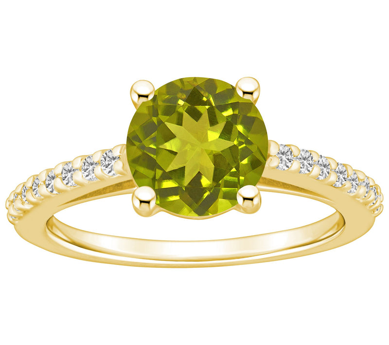 Affinity Gems Gemstone & 0.20 cttw Diamond Ring , 14K Gold — View 20