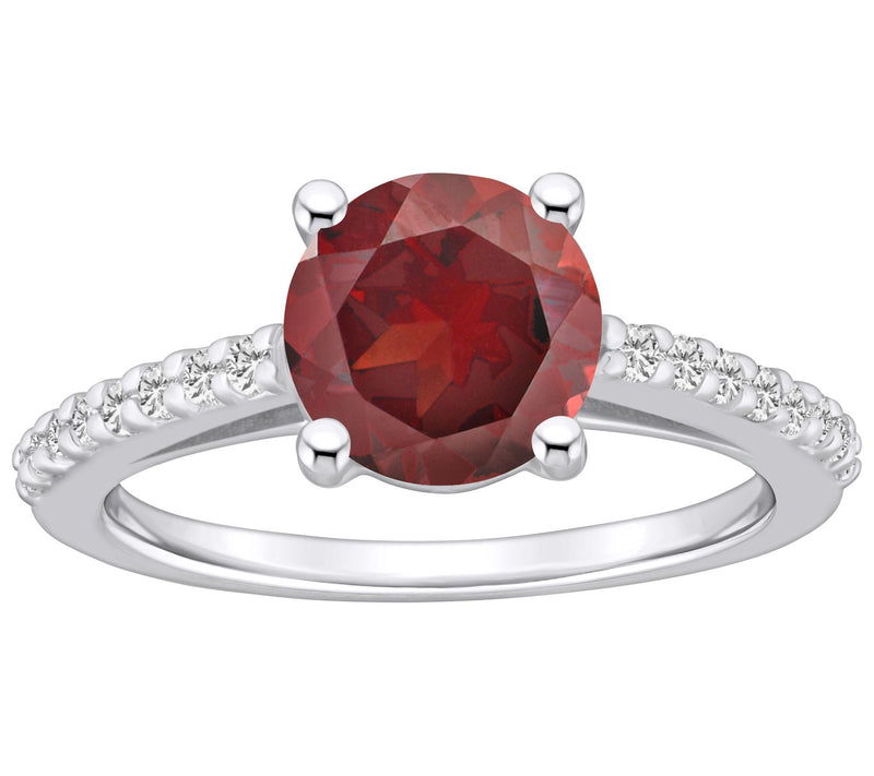 Affinity Gems Gemstone & Diamond Ring, 14K Whit e Gold — View 11
