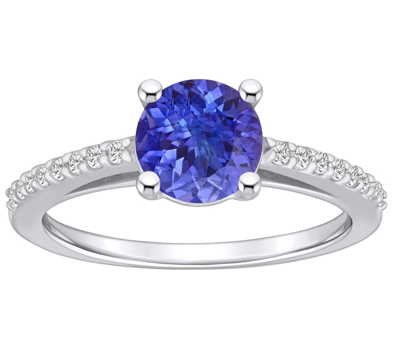 Affinity Gems Tanzanite & Diamond Accent Ring, 14K Gold — View 3