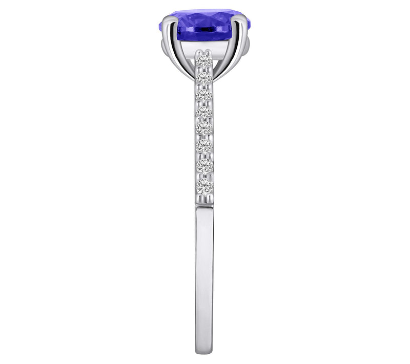 Affinity Gems Tanzanite & Diamond Accent Ring, 14K Gold — View 7