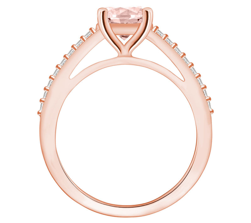 Affinity Gems Morganite & Diamond Accent Ring, 14K Gold — View 8