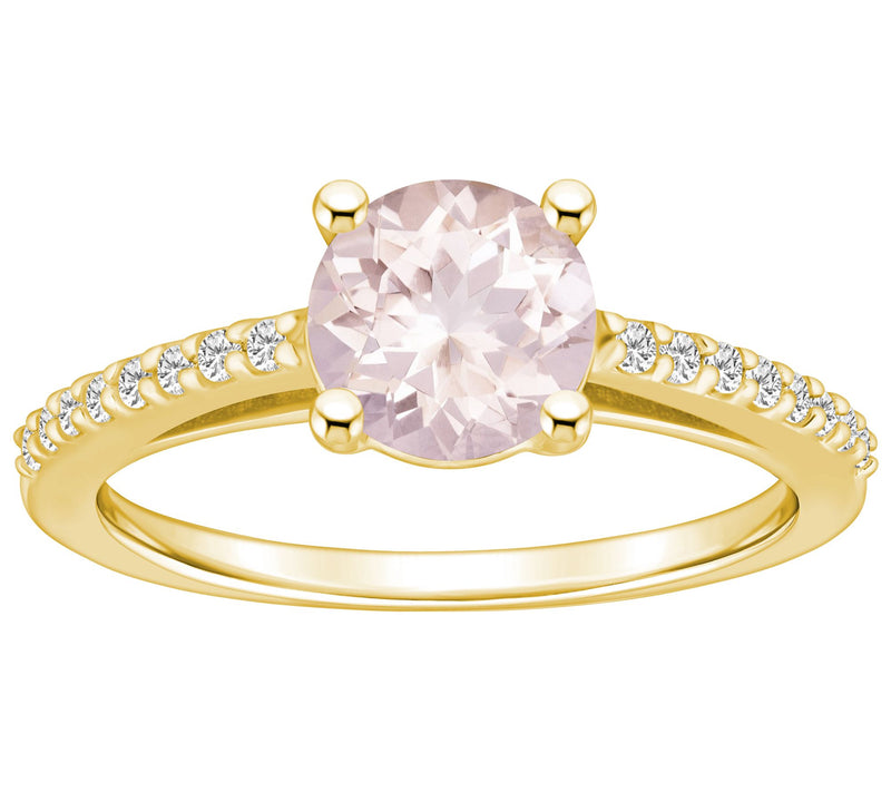 Affinity Gems Morganite & Diamond Accent Ring, 14K Gold — View 7