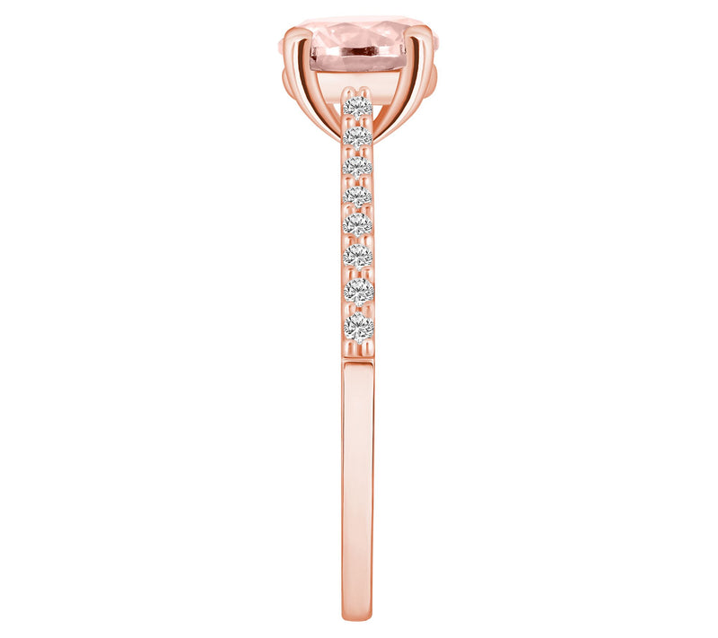 Affinity Gems Morganite & Diamond Accent Ring, 14K Gold — View 9
