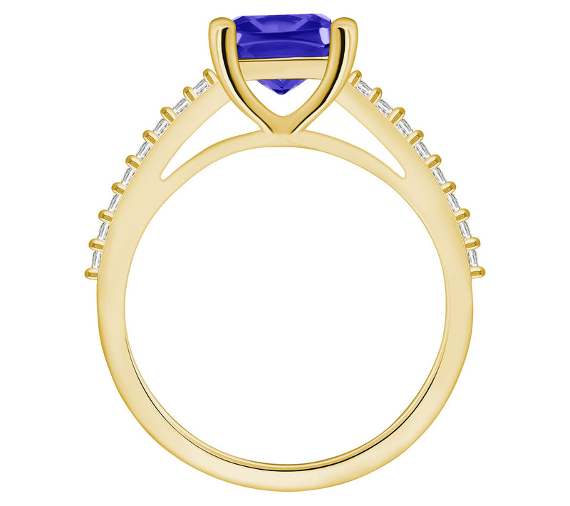 Affinity Gems 2.30 cttw Tanzanite & Diamond Ring, 14K Gold — View 6