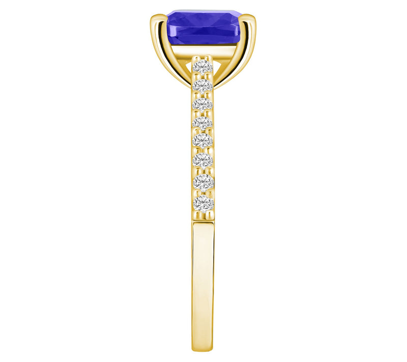 Affinity Gems 2.30 cttw Tanzanite & Diamond Ring, 14K Gold — View 7