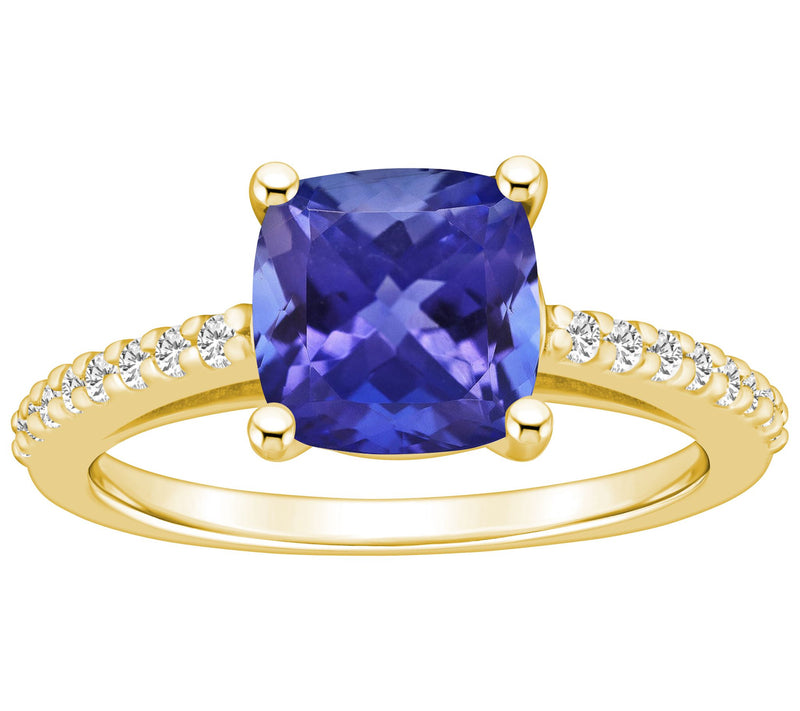 Affinity Gems 2.30 cttw Tanzanite & Diamond Ring, 14K Gold — View 5