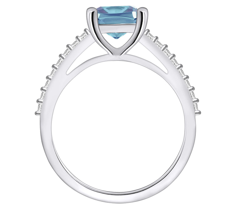 Affinity Gems 2.05 cttw Aquamarine & Diamond Ring, 14K Gold — View 6