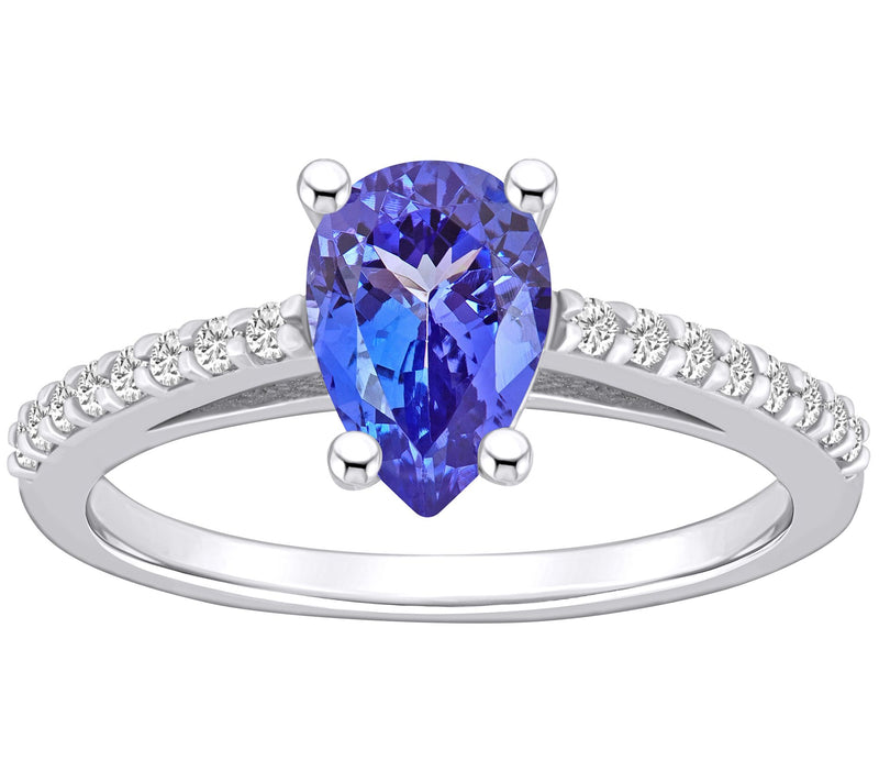 Affinity Gems 1.30 cttw Tanzanite & Diamond Ring, 14K Gold — Main view