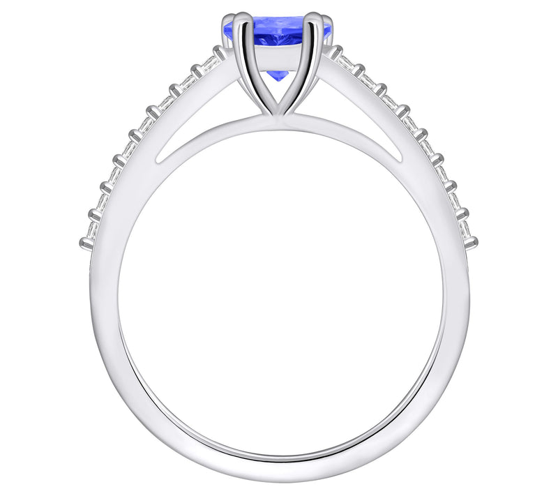 Affinity Gems 1.30 cttw Tanzanite & Diamond Ring, 14K Gold — View 6