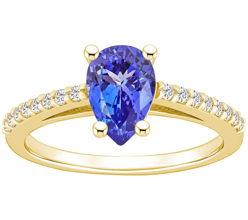 Affinity Gems 1.30 cttw Tanzanite & Diamond Ring, 14K Gold — View 5