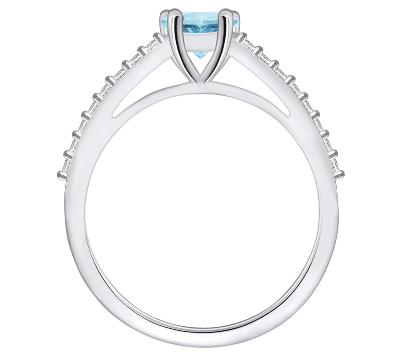 Affinity Gems 1.20 cttw Aquamarine & Diamond Ring, 14K Gold — View 6